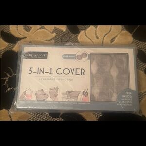 Bebe Au Lait Pure & Simple 5 In 1 Nursing Cover 2 Washable Nursing Pads Tie Dye